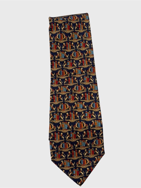 Salvatore Ferragamo Other - Salvatore Ferragamo Multicolor Animal Library Book Silk Neck Tie
